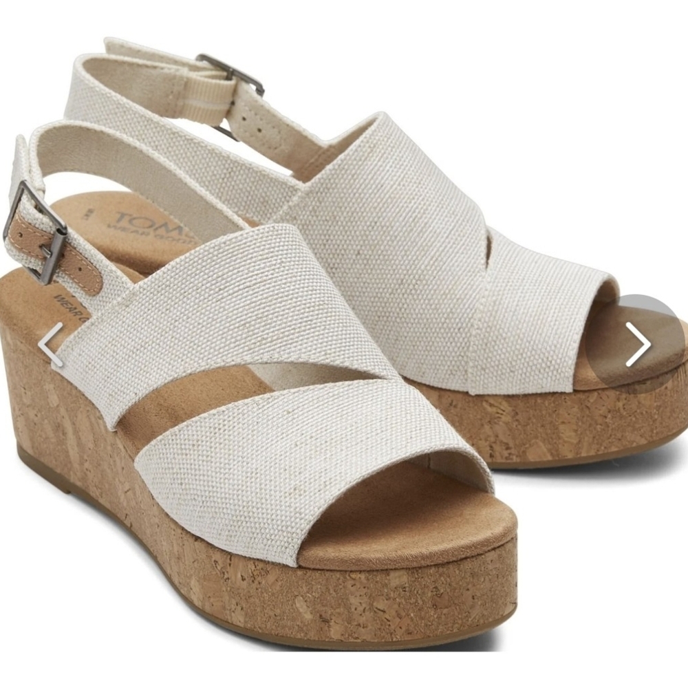TOMS Claudine Natural Wedge Sandal